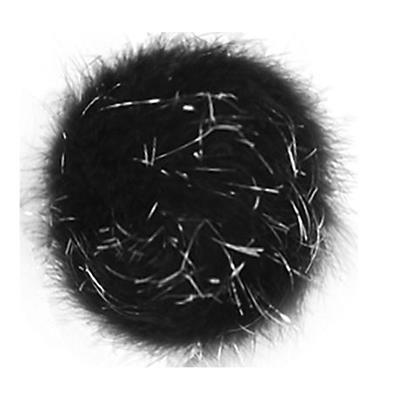Black Bunny Feather Tail Adult Costume Accessory