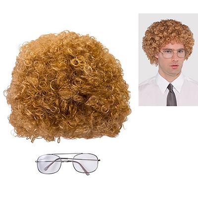 Geek Wig and Glasses Adult Accessory Kit