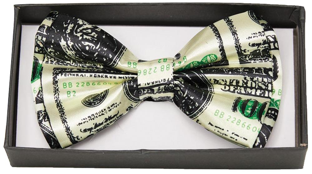Money Note Bill Bow Tie Adult Costume Accessory