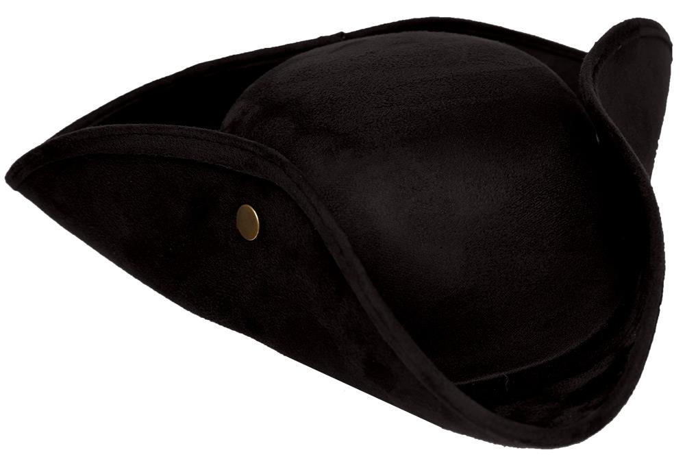 Tri Corner Faux Suede Pirate Adult Hat