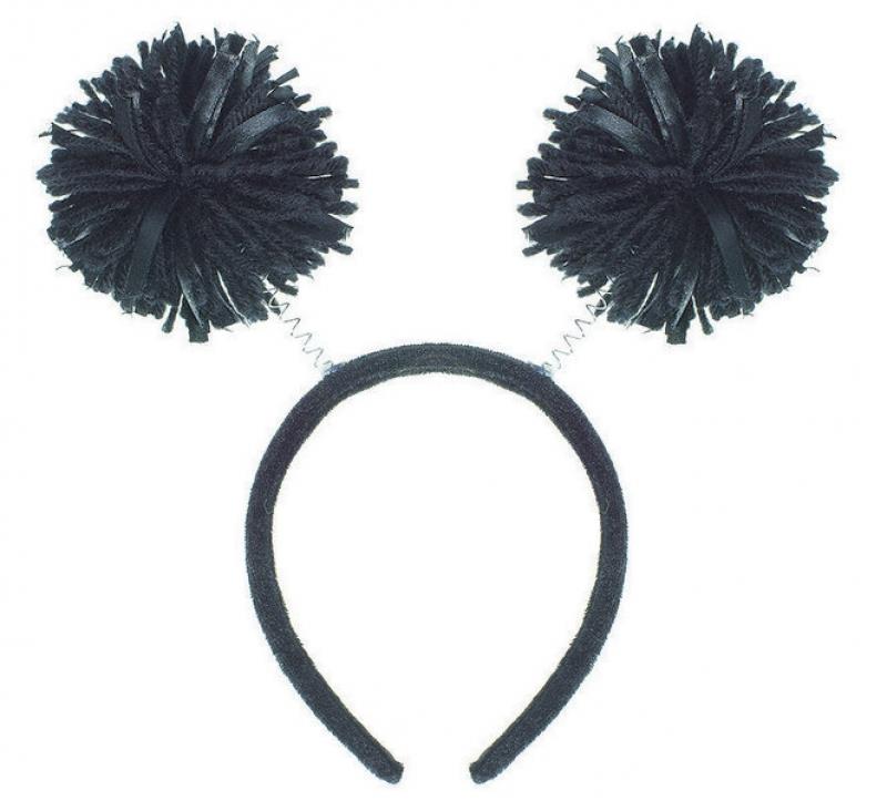 Black Pom Pom Headbopper Adult Costume Accessory