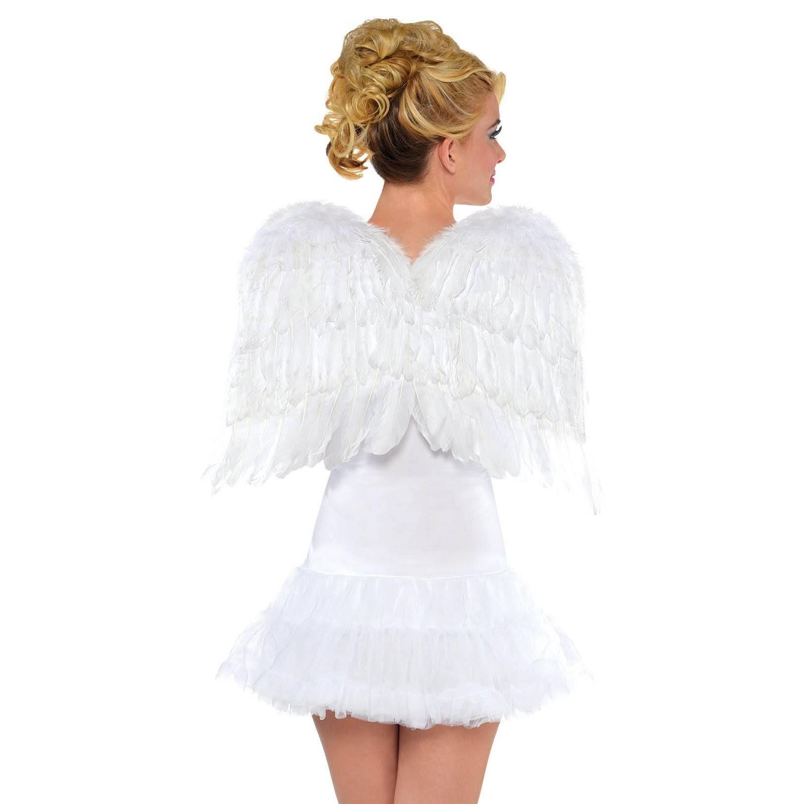 White Feather Wings Adult Costume Accessory