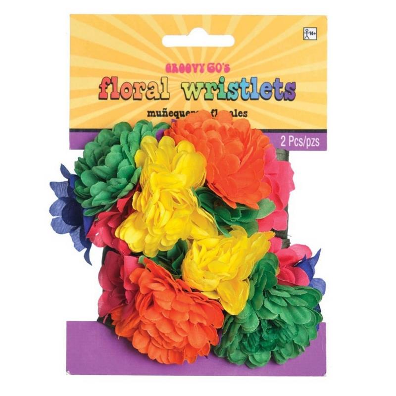 Hawaiian Flower Wristlets Adult Costume Accessory