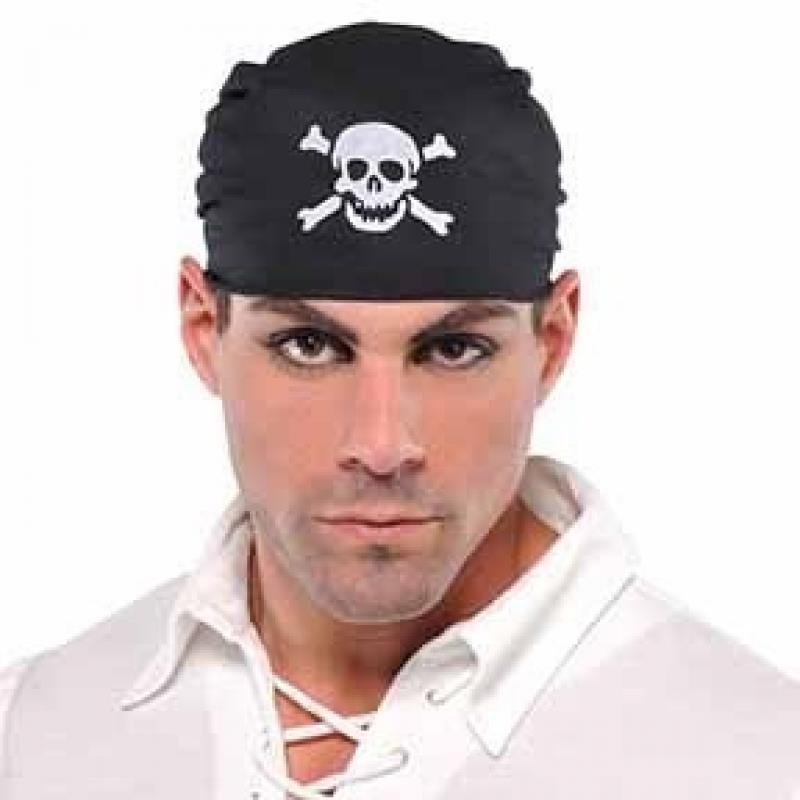 Skull Pirate Bandana Adult Costume Accessory