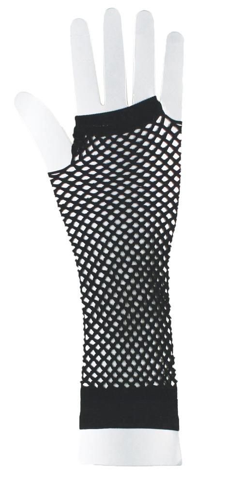 Black Fishnet Fingerless Adult Gloves