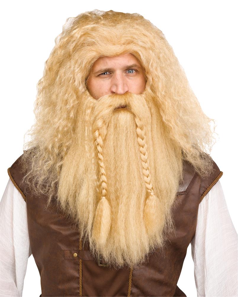 Blonde Viking Wig and Beard Adult Accessory Set