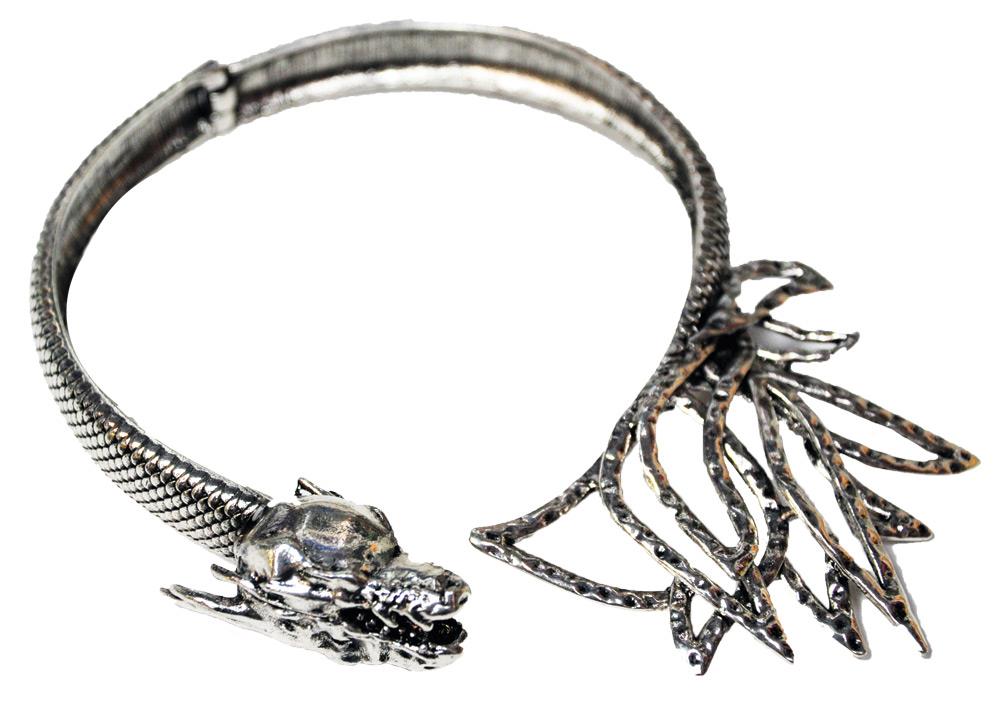 Metal Snap Dragon Choker Adult Costume Accessory