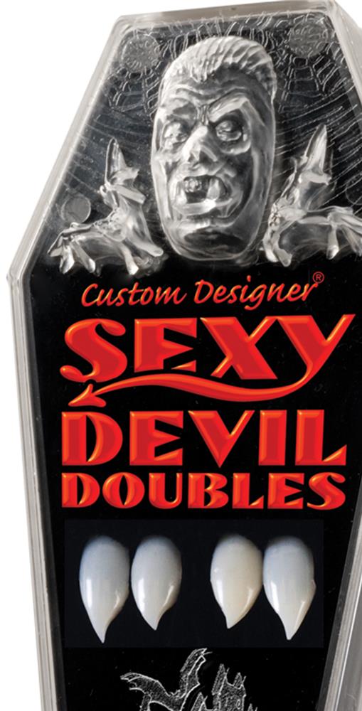 Sexy Devil Doubles Fangs Adult Costume Accessory Medium