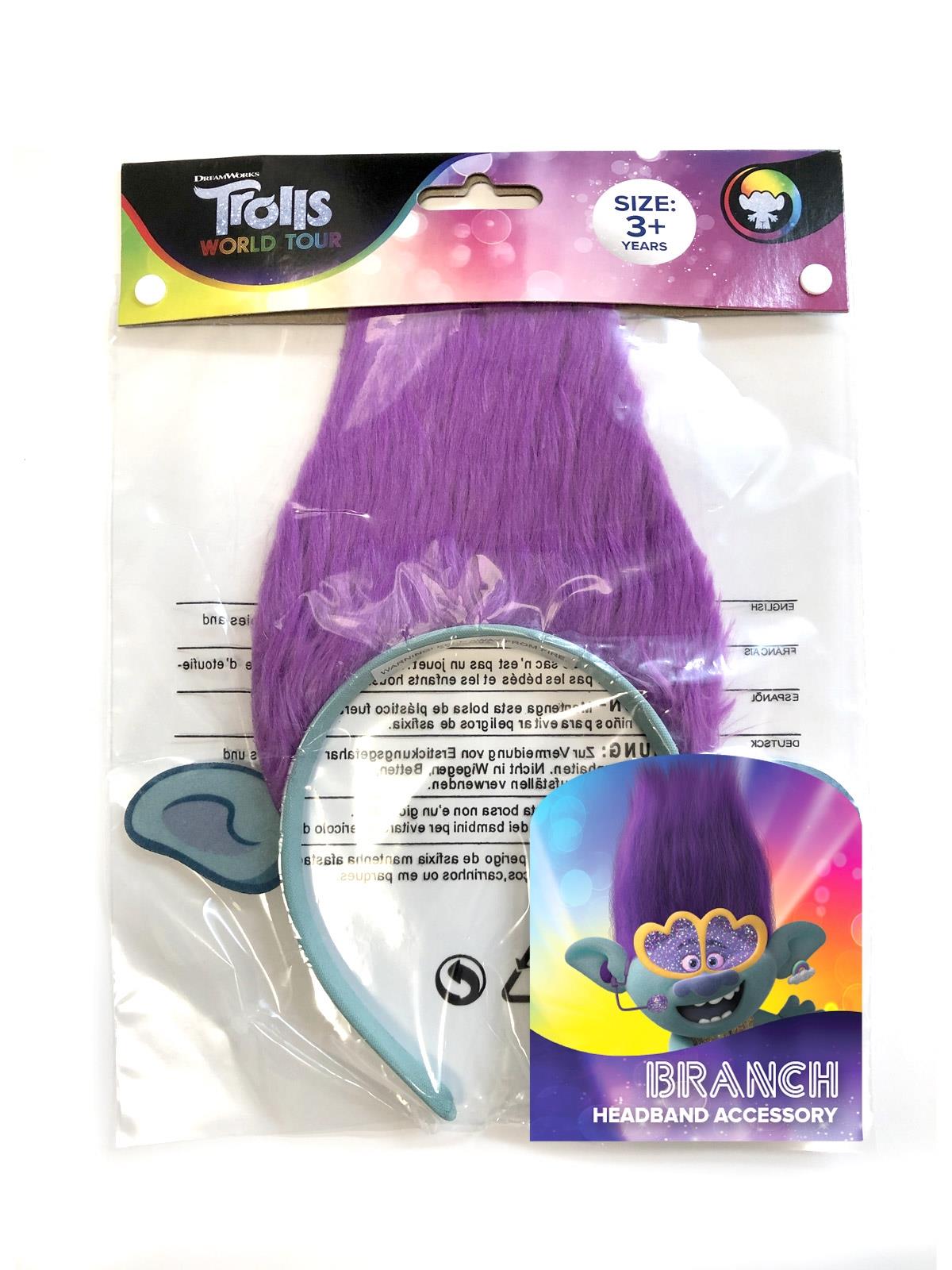 Trolls World Tour Branch Headband Child Costume Accessory