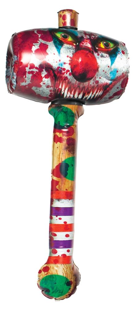 Inflatable Killer Clown Sledgehammer Costume Accessory