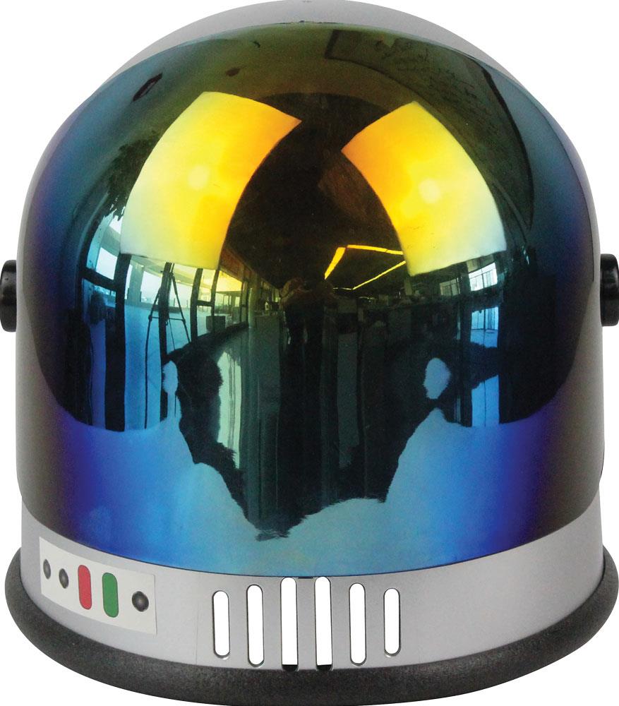 Silver Space Reflective Visor Astronaut Helmet Adult Costume Accessory