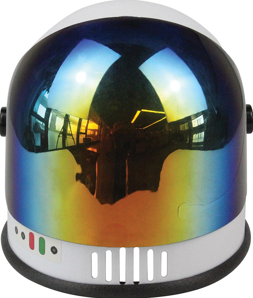 White Space Reflective Visor Astronaut Helmet Adult Costume Accessory