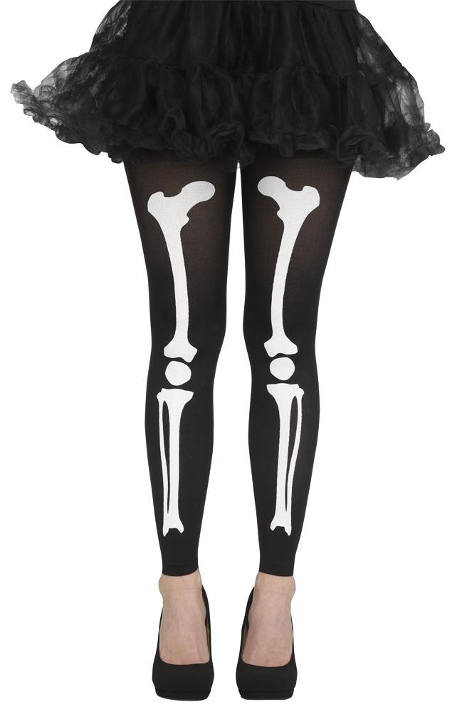 Footless White Bones Adult Tights