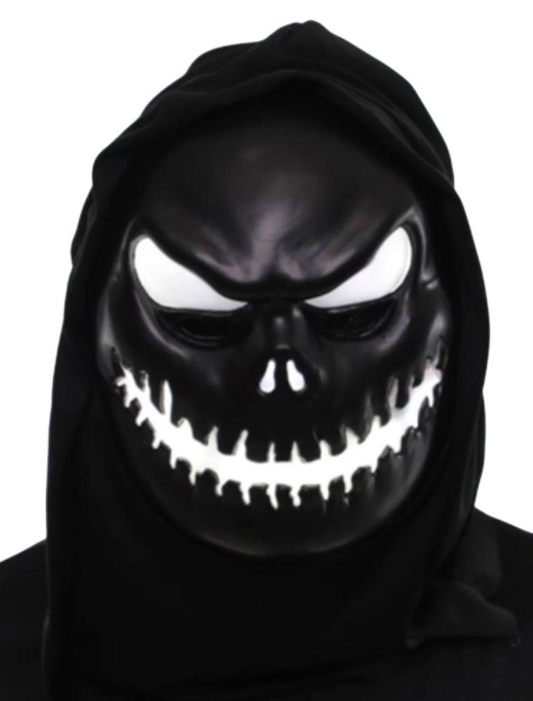 White Light Up Skull Adult Mask