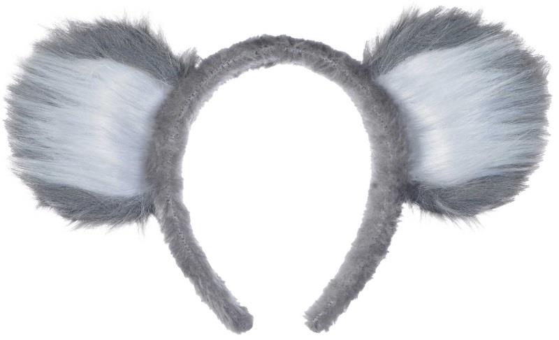 Koala Furry Ears Headband Adult Costume Accessory