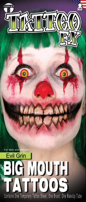 Evil Grin Big Mouth Tattoo FX Makeup Kit