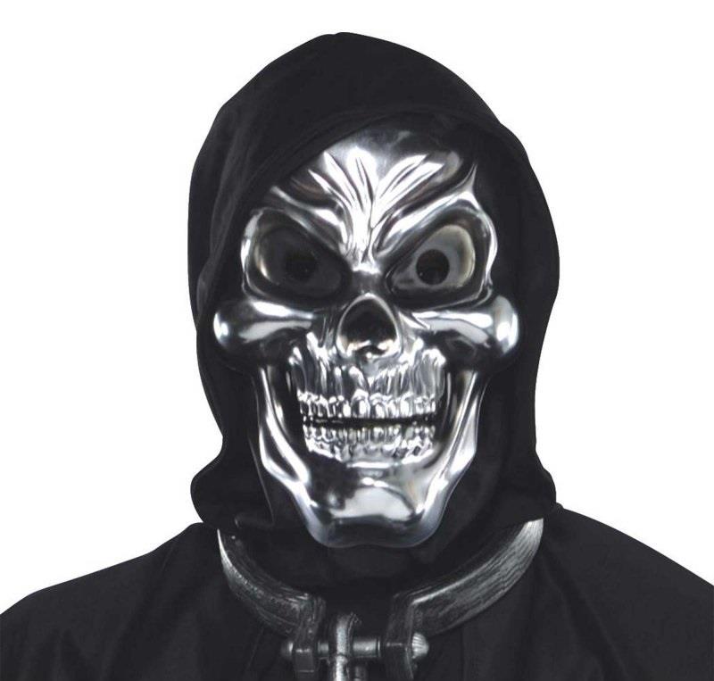 Skull 3D Silver Adult Mask