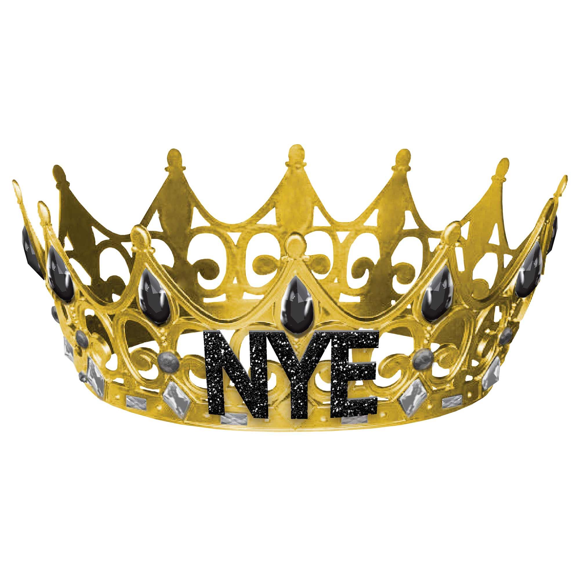 NYE Jewel Glitter Crown Adult Costume Accessory