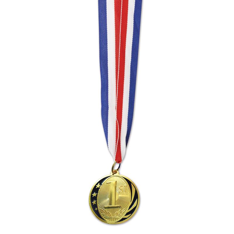 Gold 1st Place Sports Medal Adult Costume Accessory