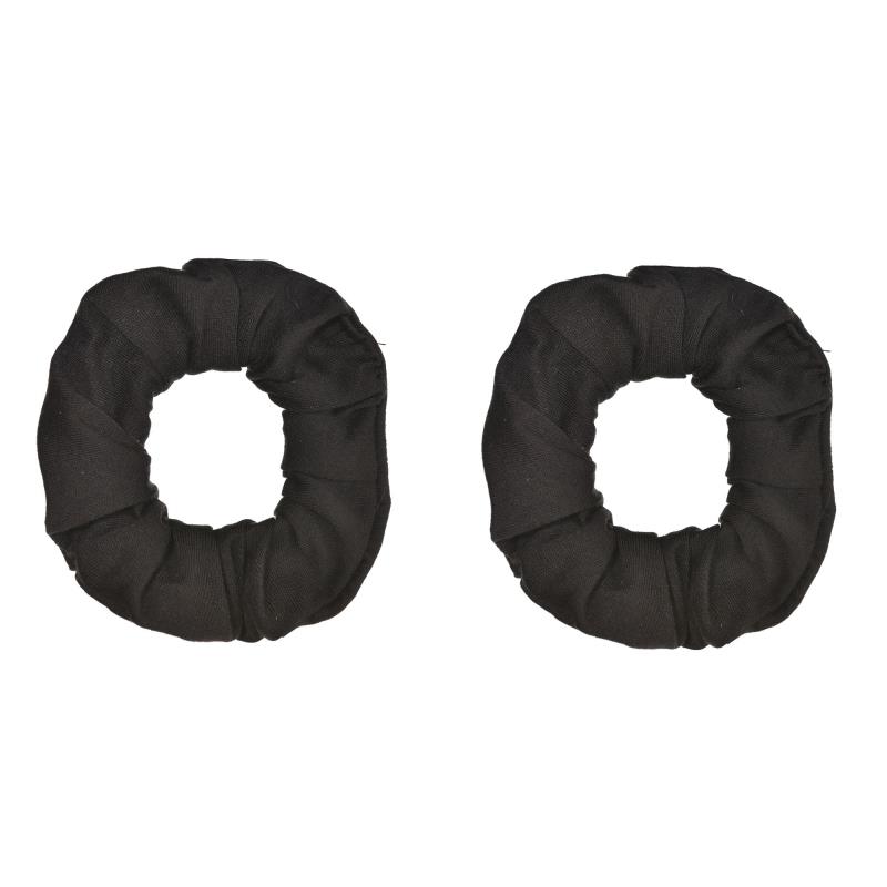 Black Hair Scrunchies Costume Accessory Pack of 2