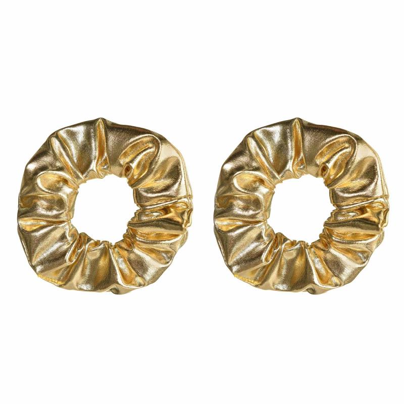 Gold Hair Scrunchies Costume Accessory Pack of 2