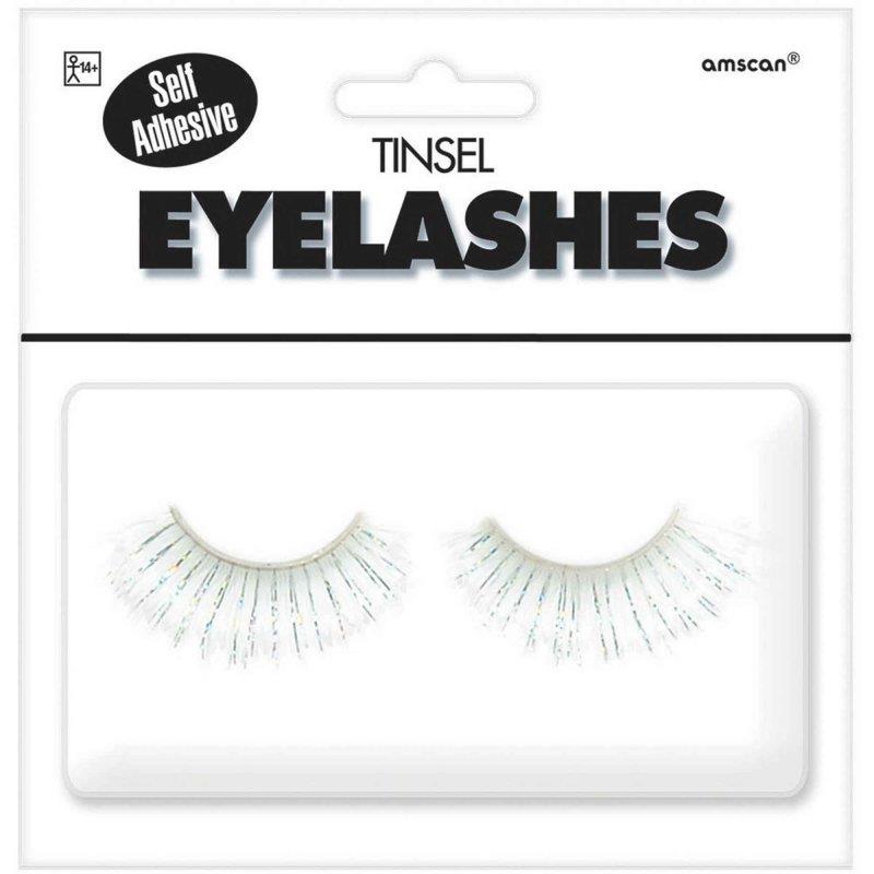Tinsel Eyelashes Adult Costume Accessory White