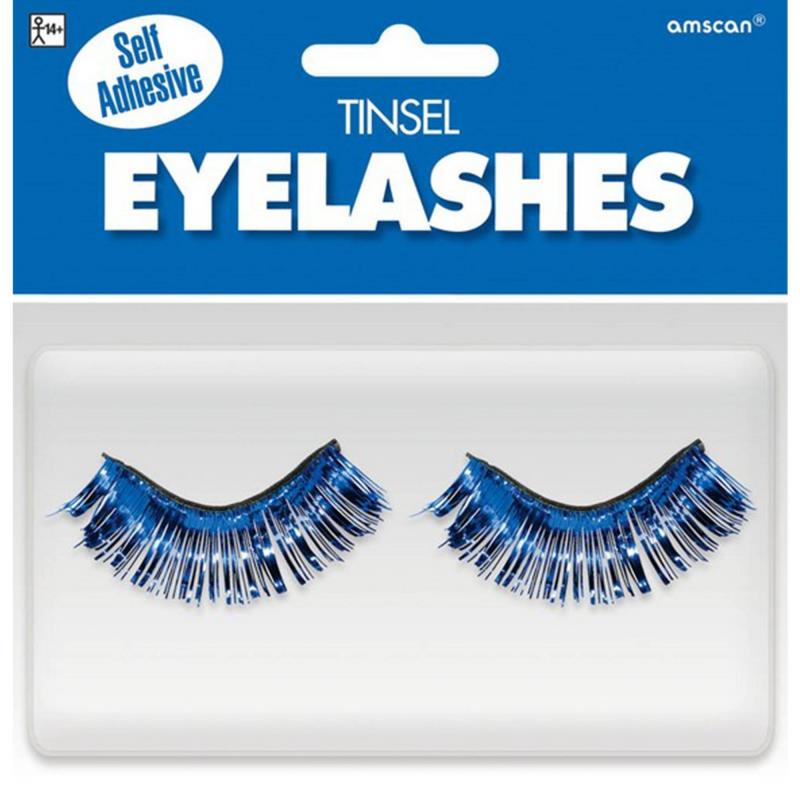 Tinsel Eyelashes Adult Costume Accessory Blue