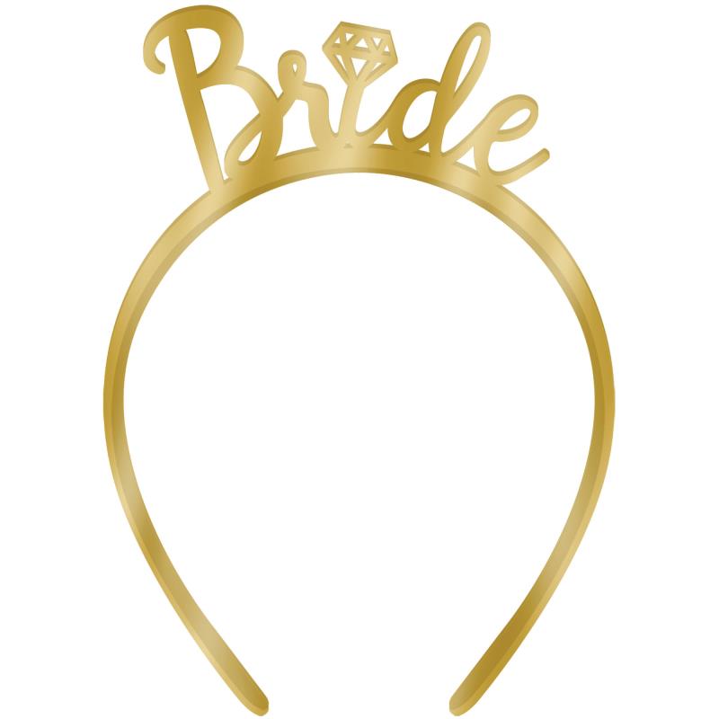 Bachelorette Bride Metal Headband Adult Costume Accessory