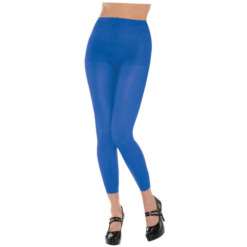 Blue Footless Adult Tights