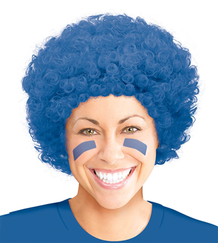 Curly Adult Wig Blue