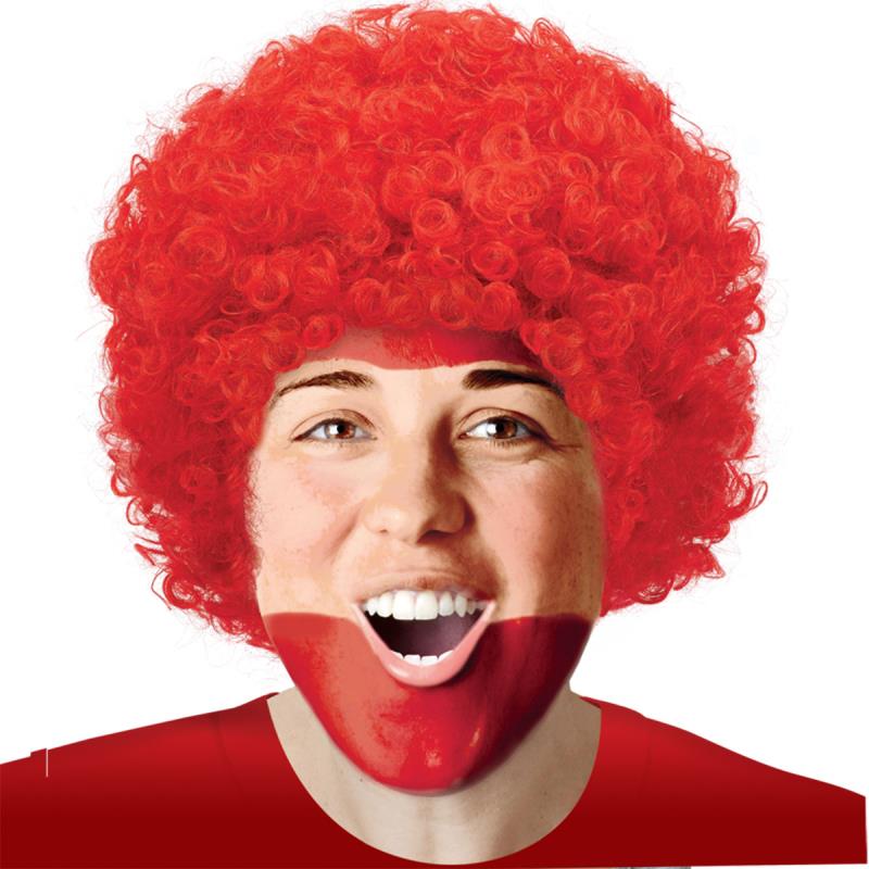 Curly Adult Wig Red