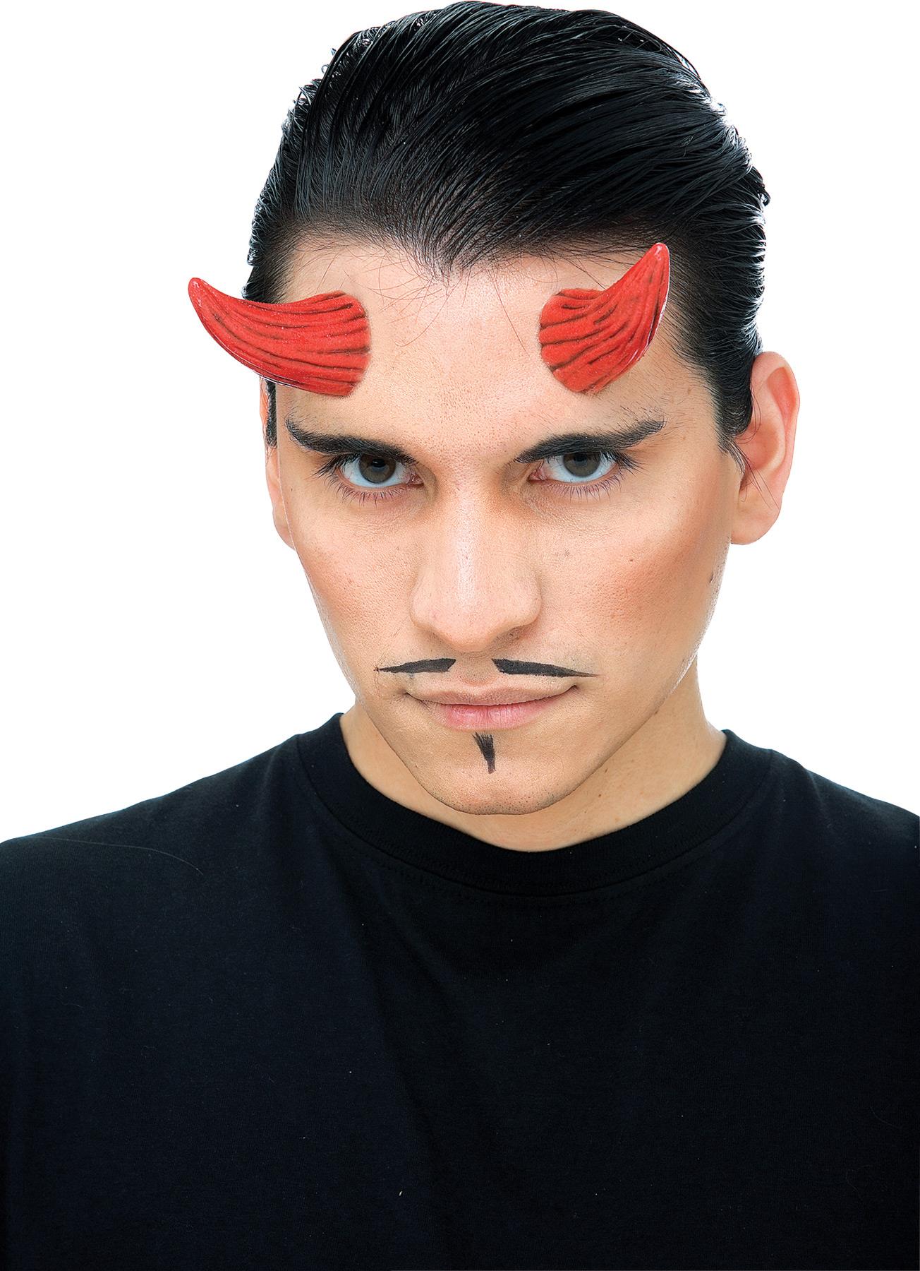 Red Demon Horns Prosthetic Makeup Accessory