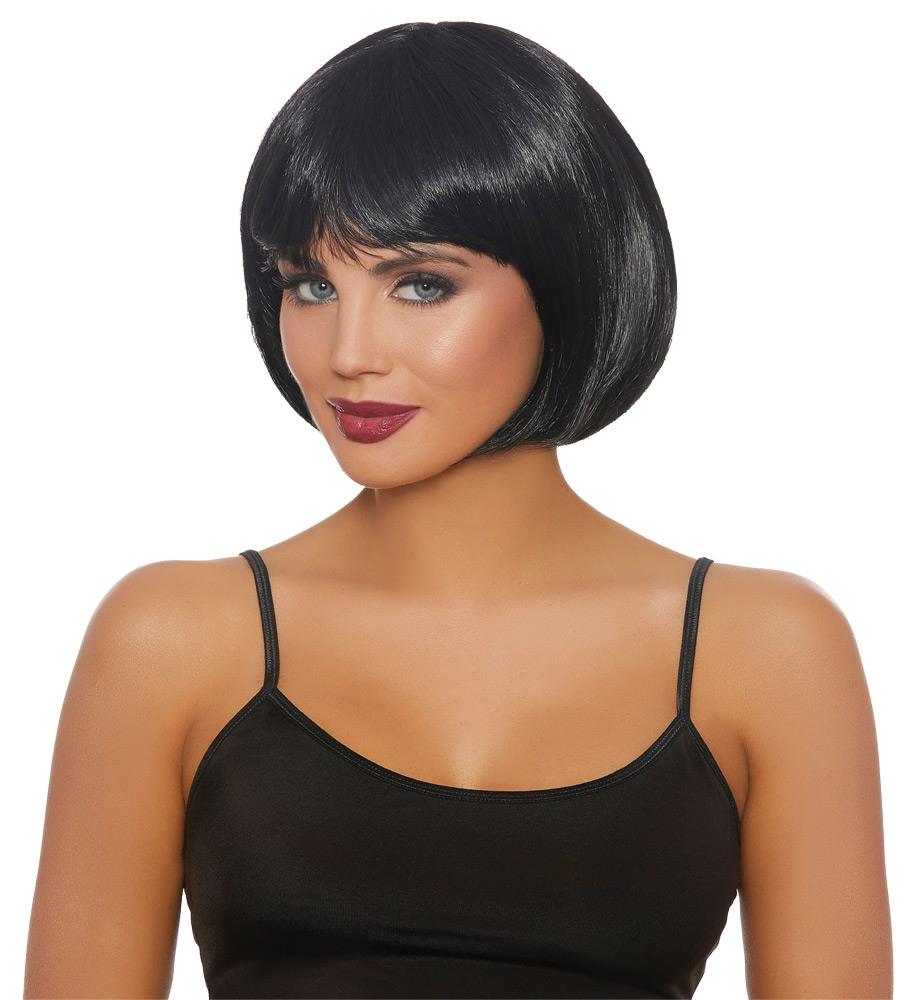 Short Black Bob Adult Wig