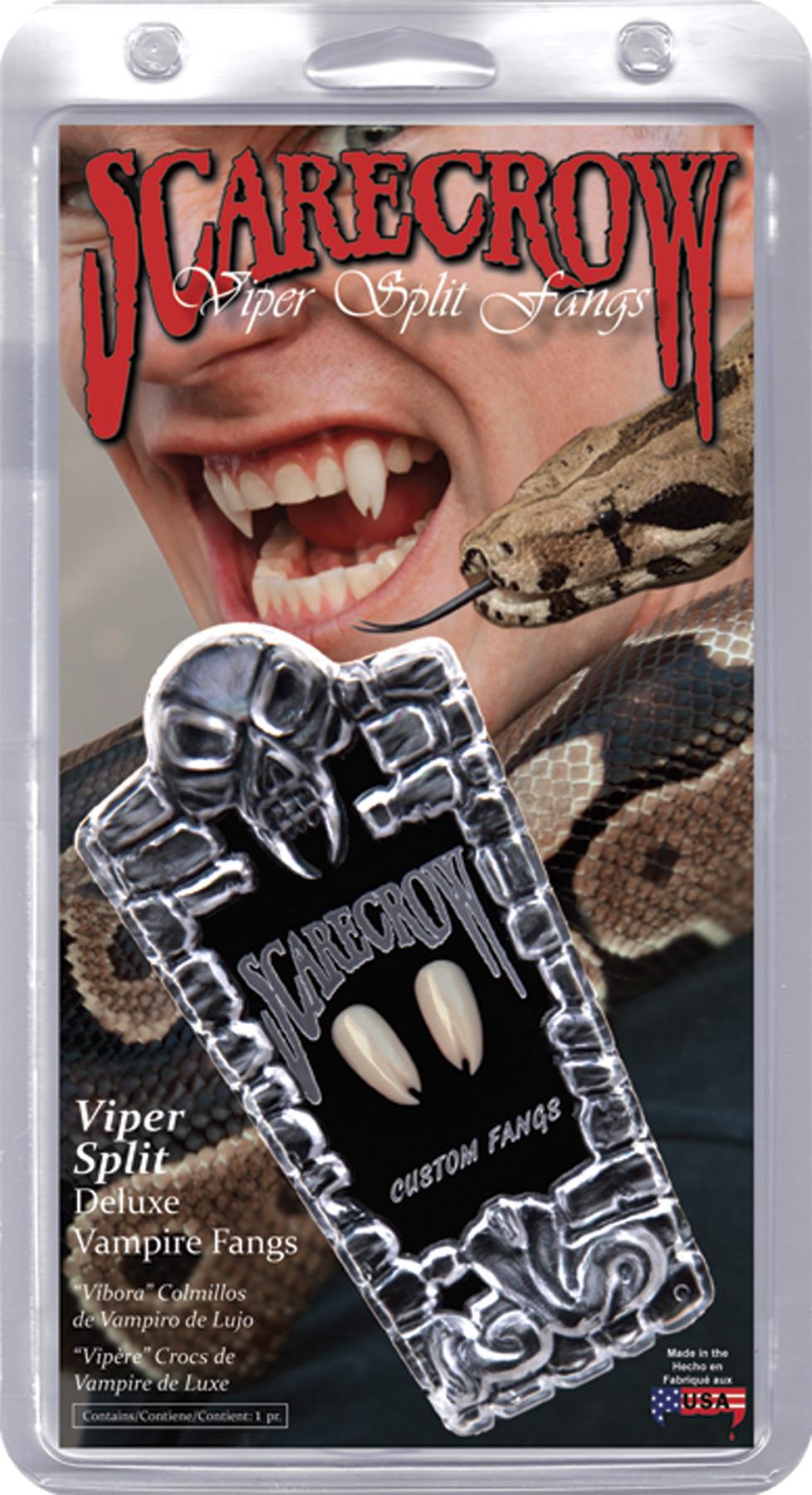 Viper Split Scarecrow Fangs Adult Costume Accessory