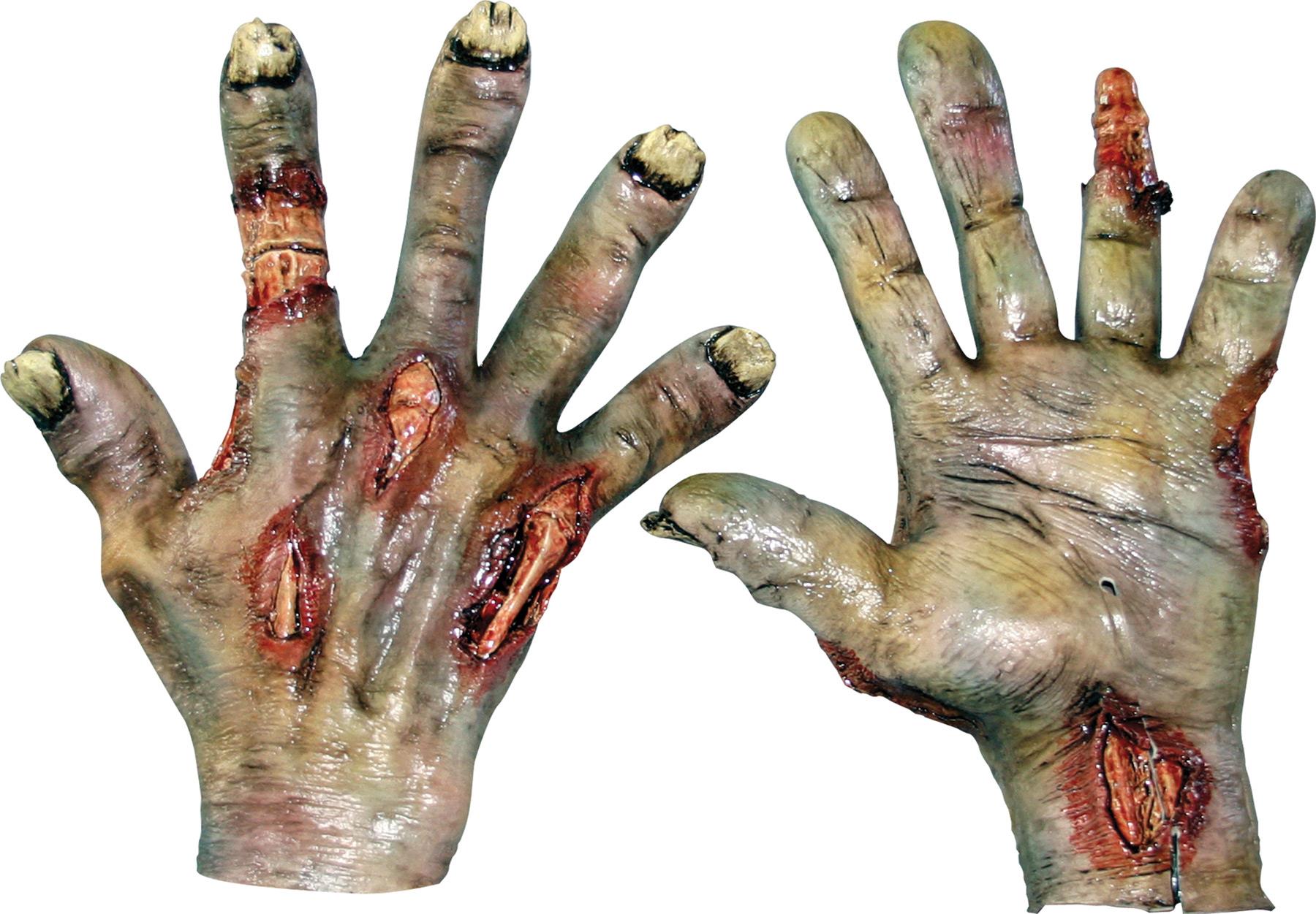 Zombie Rotted Latex Hands Adult Gloves