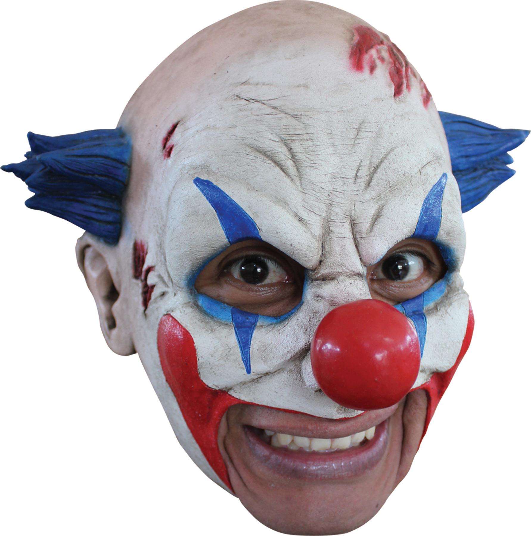 Clown Blue Hair Latex Adult Mask