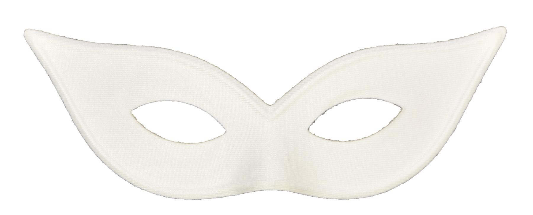 Harlequin White Satin Adult Mask