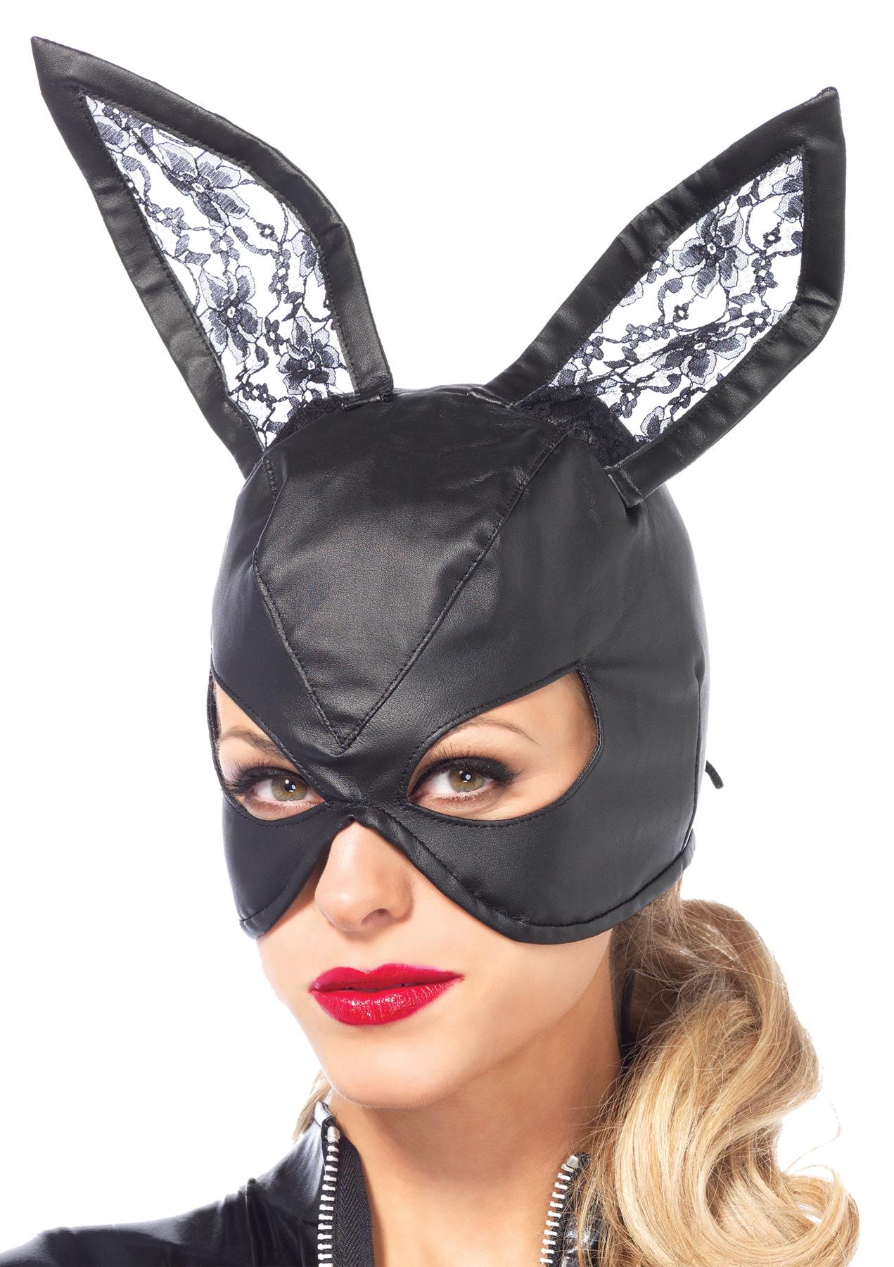 Bunny Leather Look Adult Mask