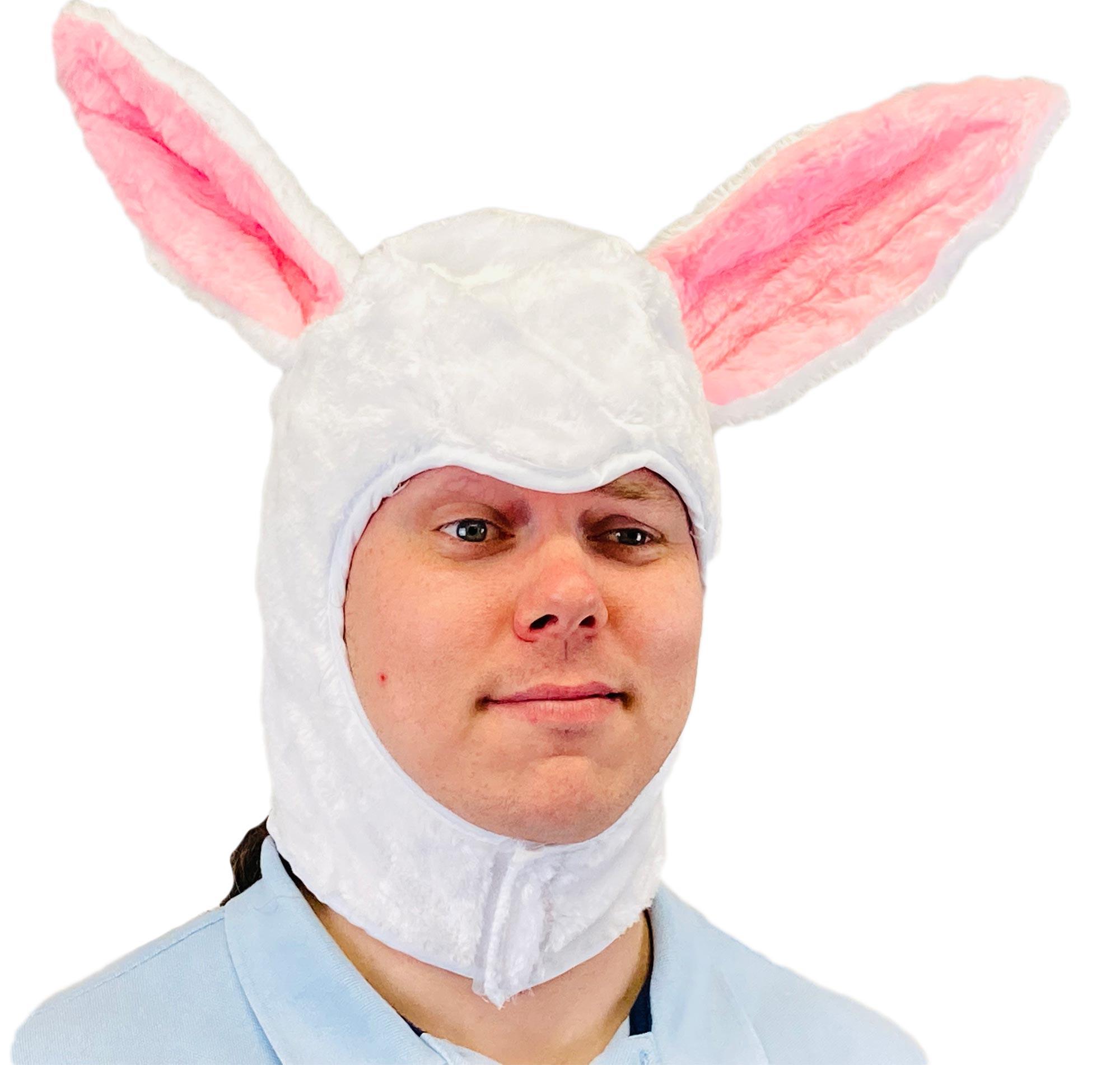 Easter Bunny White Hood Adult Costume Accessory