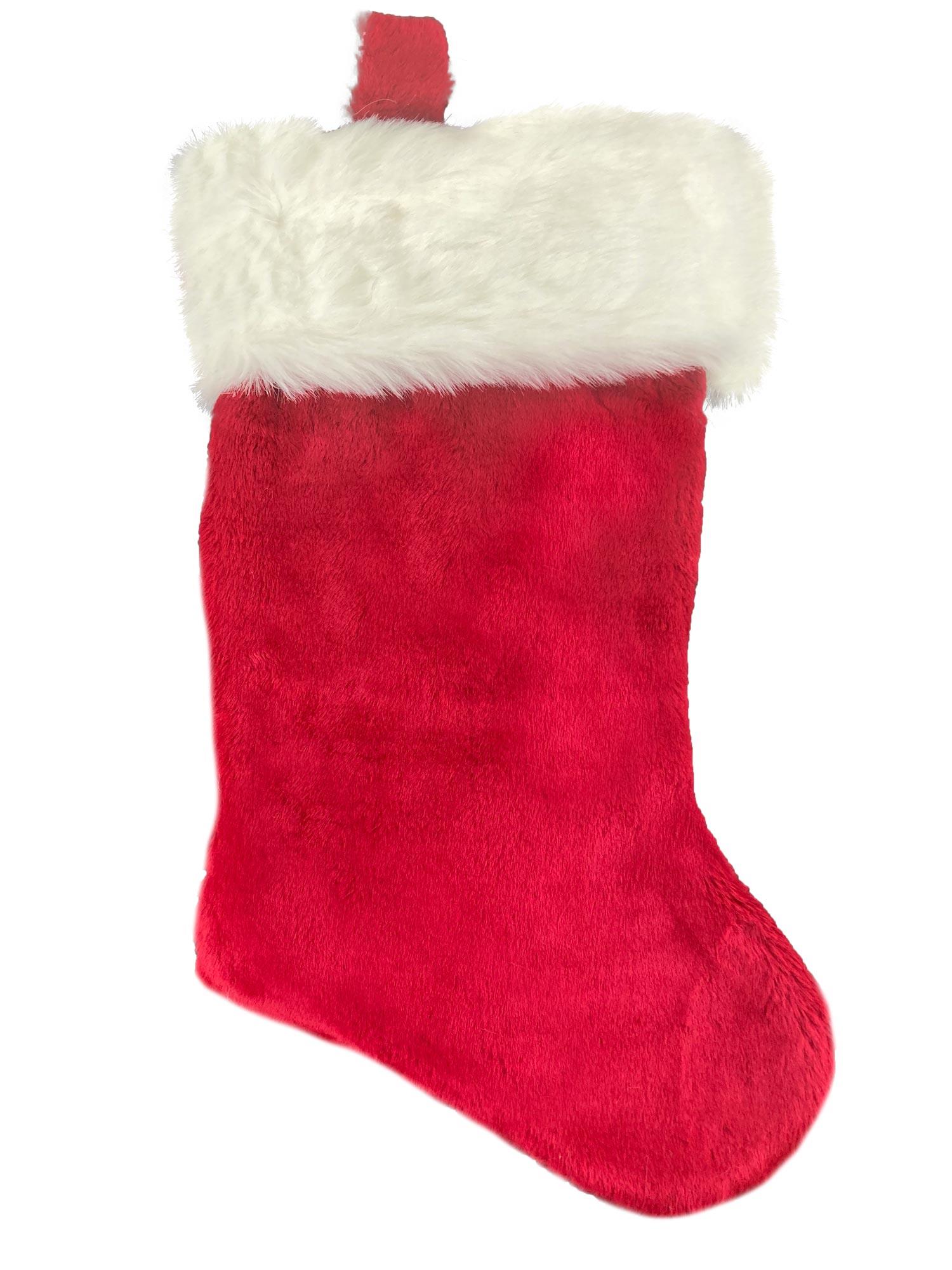 Red Plush 16in Santa Stocking Adult Costume Accessory