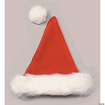 Red Plush Santa Adult Hat