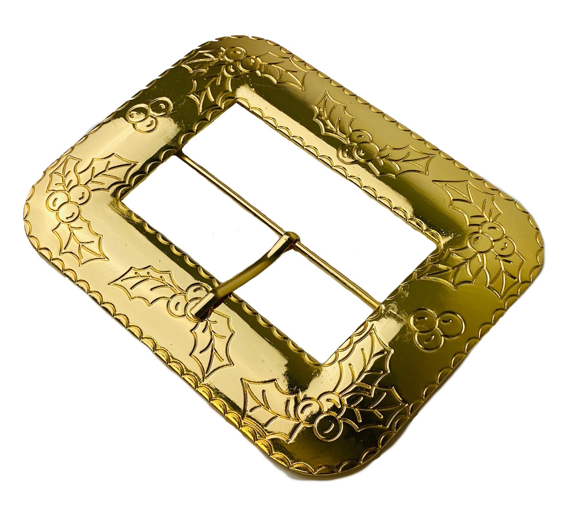 Santa Cast Belt Buckle Adult Costume Accessory