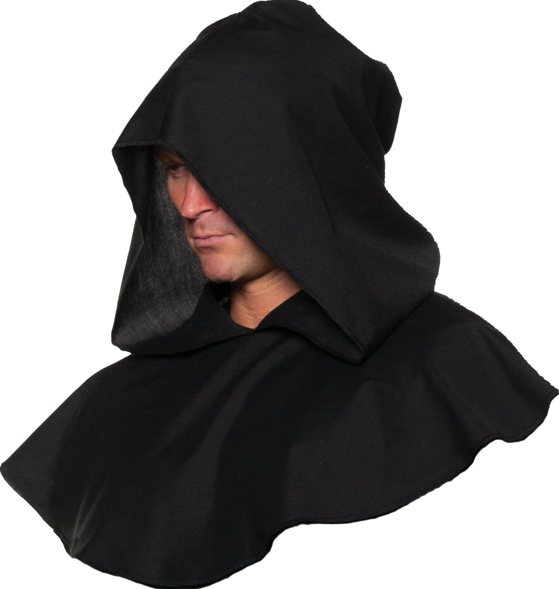 Monk Hood Adult Costume Accessory Black