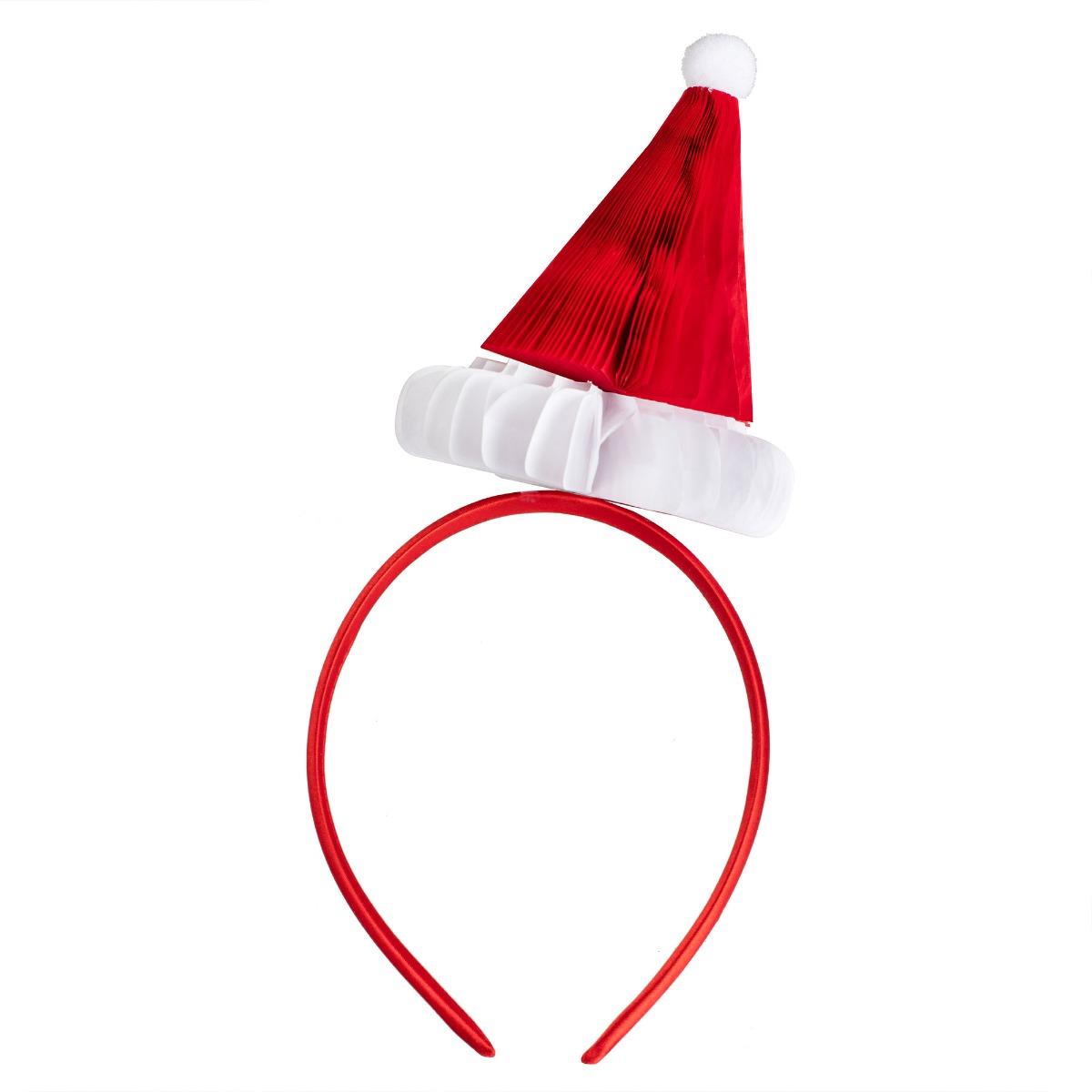 Merry Little Christmas Honeycomb Santa Headband Adult Costume Accessory Pack of 2