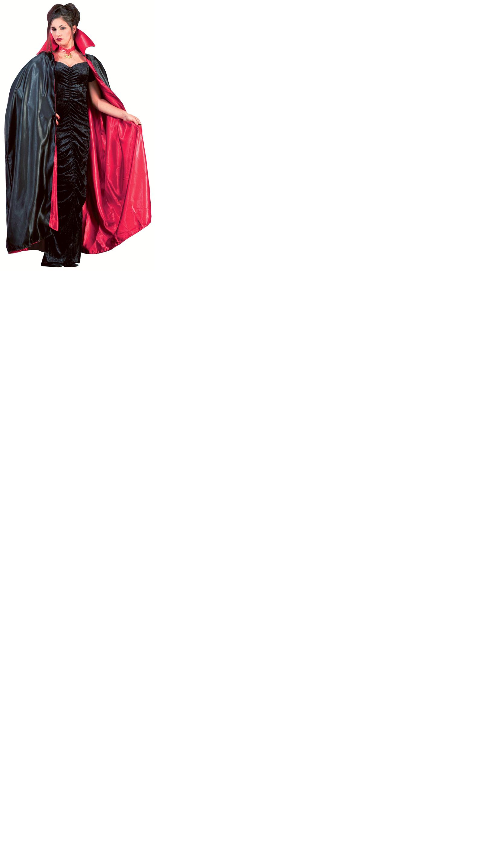 Reversible Deluxe Black Red Lined Vampire Adult Cape