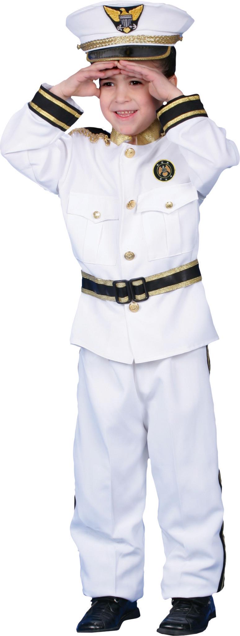 Navy Admiral Deluxe Child Costume Medium