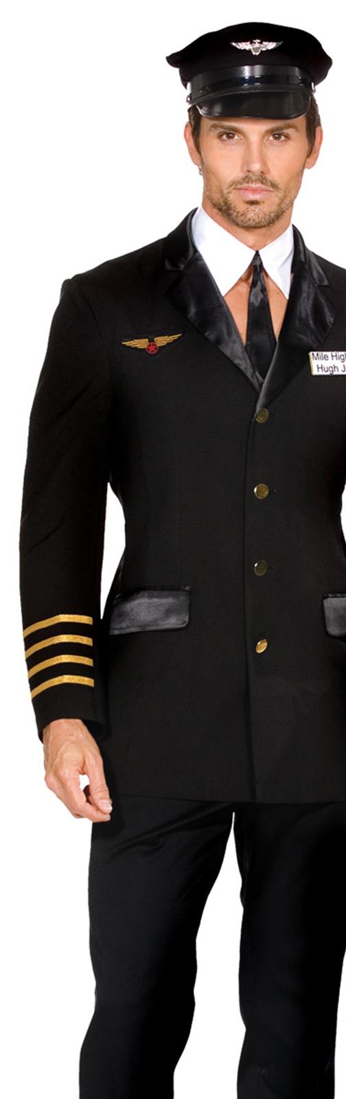 Mile High Pilot Hugh Jorgan Adult Costume XL