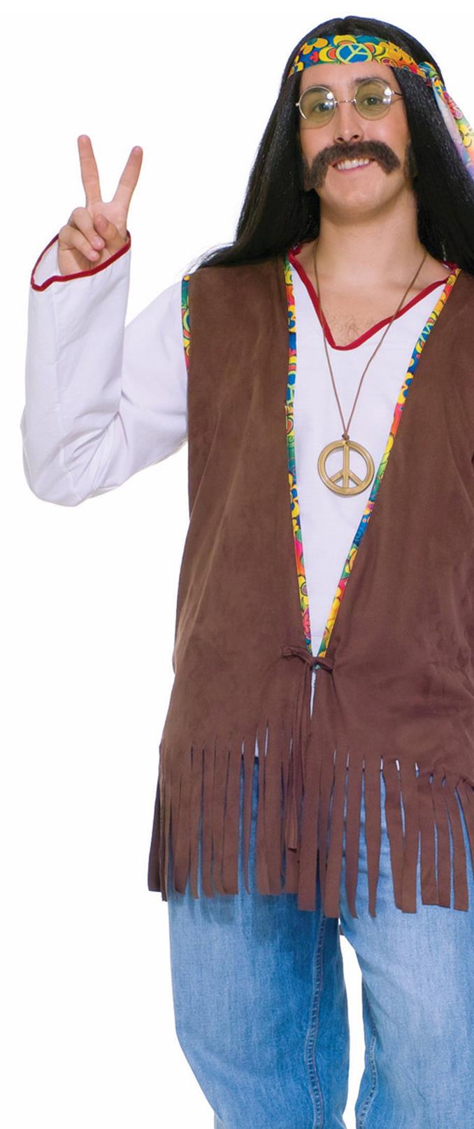 Faux Suede Hippie Vest Adult Costume