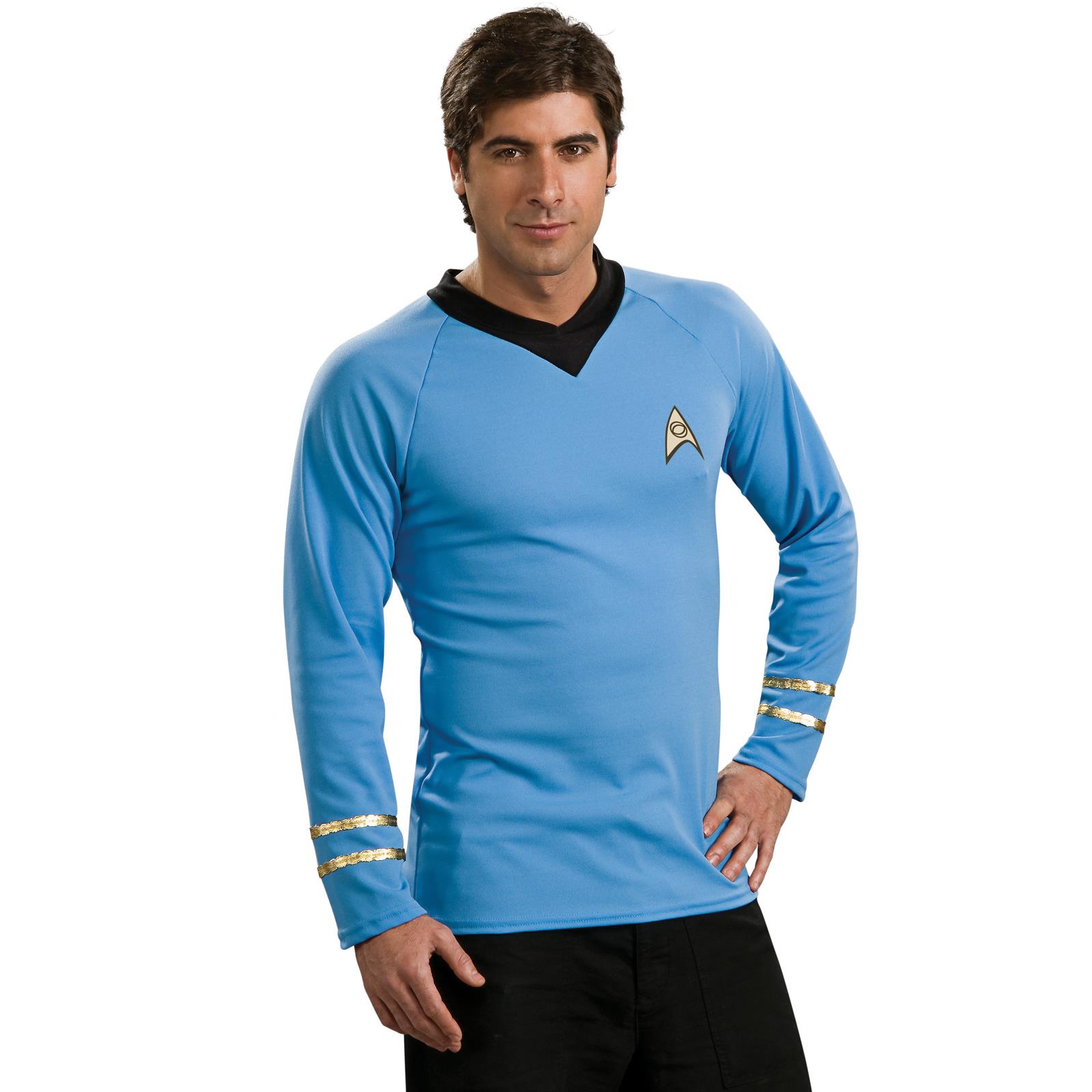 Star Trek Classic Blue Shirt Deluxe Adult Costume Large
