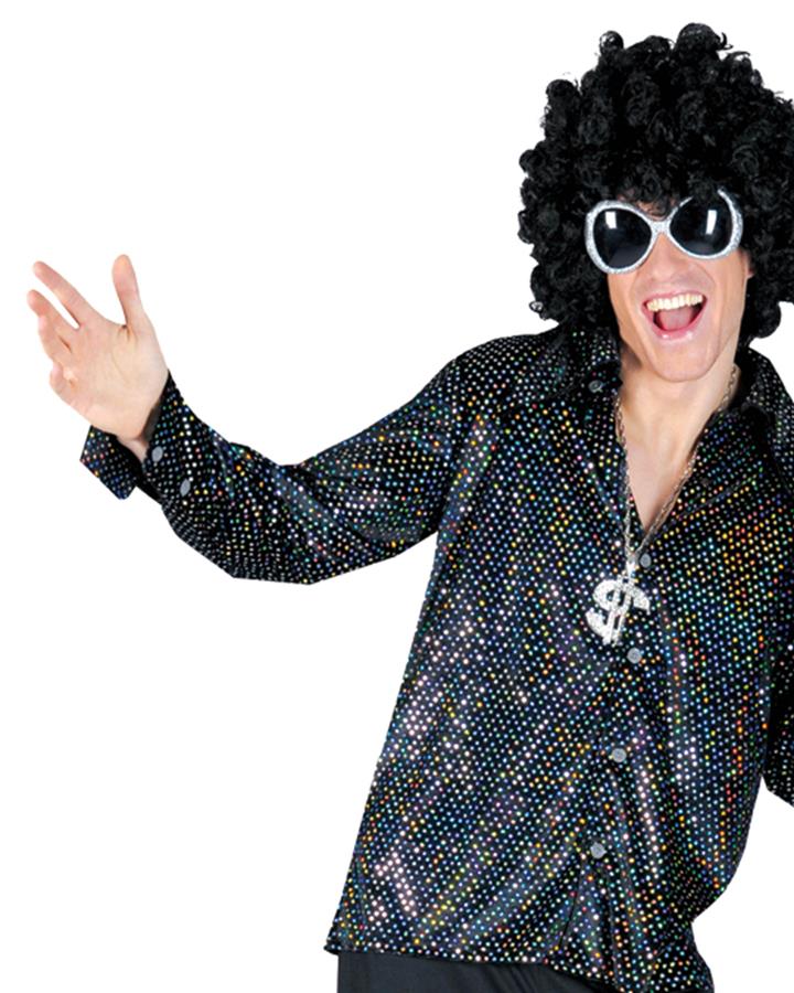 Boogie Night Disco Black Adult Shirt